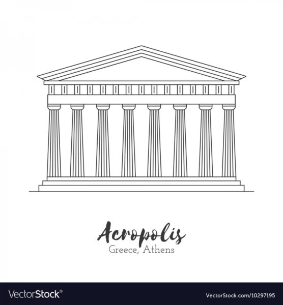 Афинский Акрополь вектор