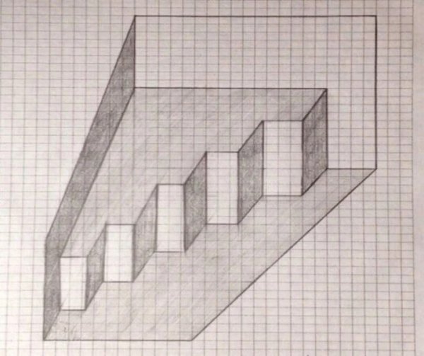 Объемные фигуры на клетках