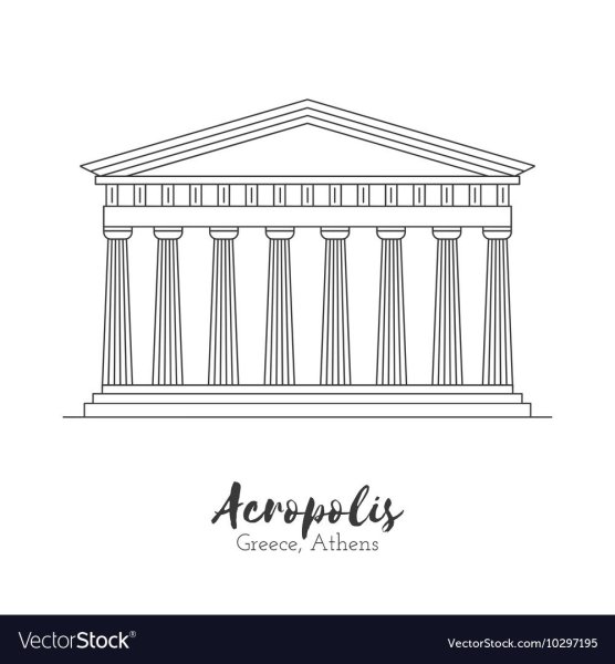 Афинский Акрополь вектор