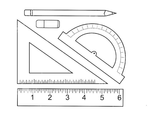 Циркуль линейка карандаш