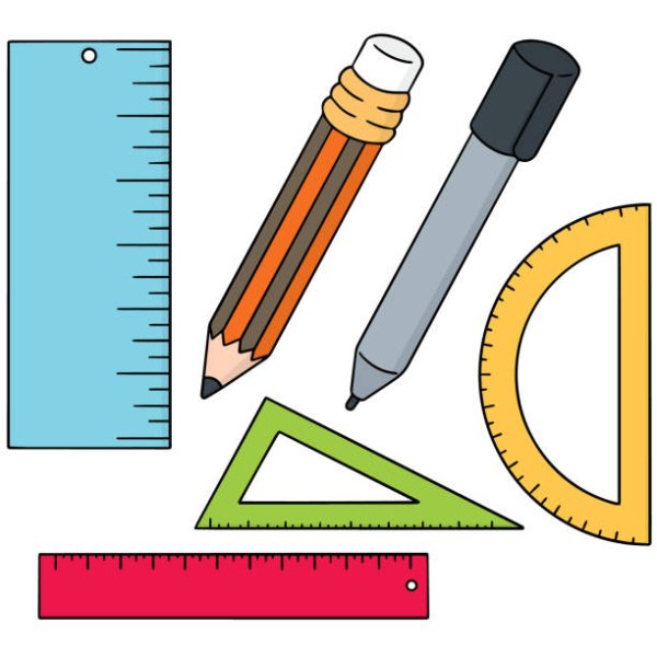 Линейка и карандаш раскраска