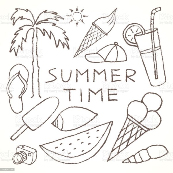 Летние рисунки для срисовки карандашом