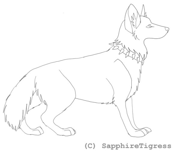 Рисунок немецкой овчарки для детей легко
