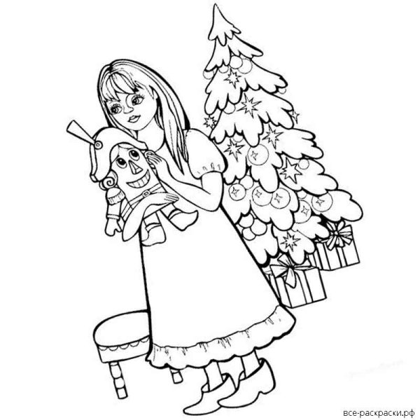 Раскраски к сказке Щелкунчик и мышиный Король