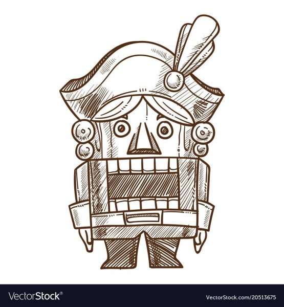 Щелкунчик сбоку вектор