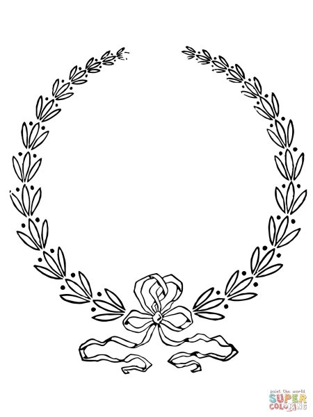 Венок рисунок