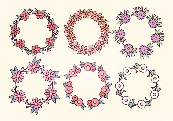 Веночек из цветов Графика