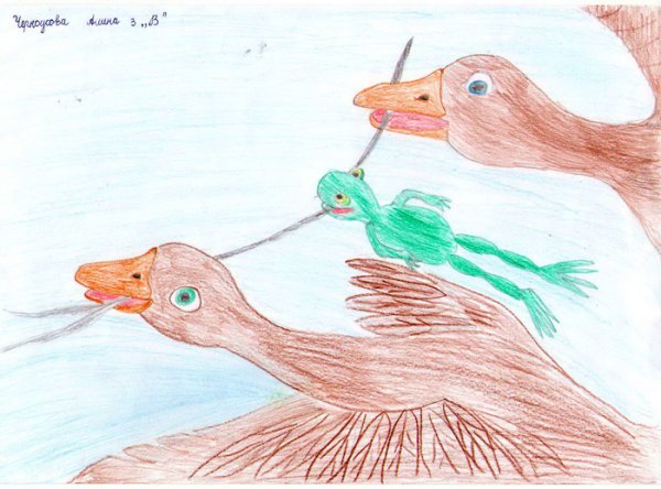 Иллюстрация к рассказу лягушка путешественница