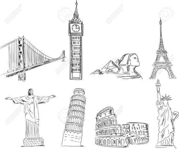 Мировые достопримечательности скетч