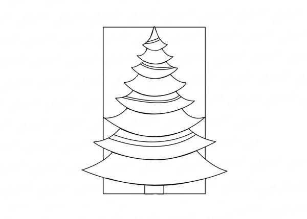 Елочка рисунок карандашом