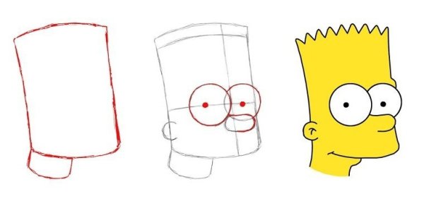 Барт симпсон рисовка