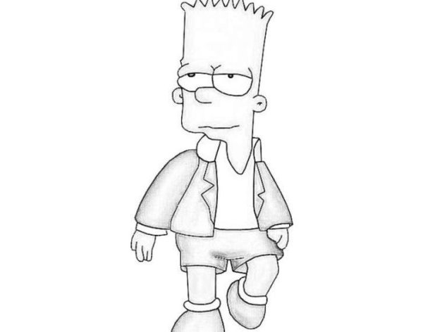 Барт симпсон для срисовки