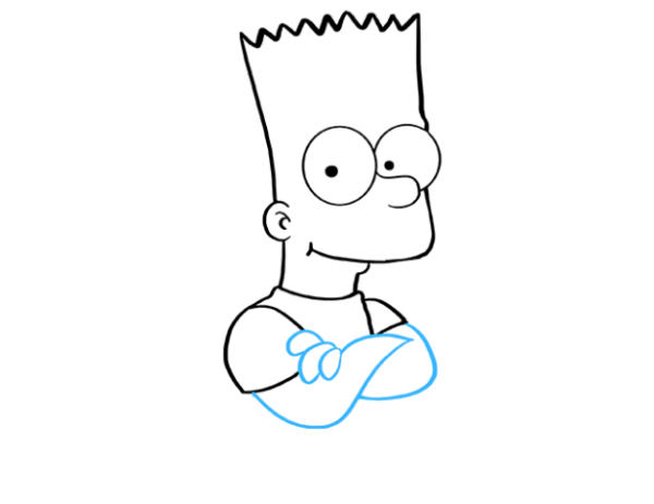 Барт симпсон легкий рисунок