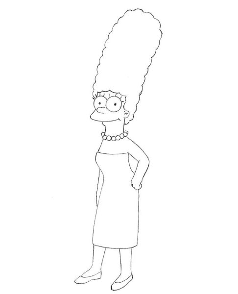 Мардж симпсон раскраска