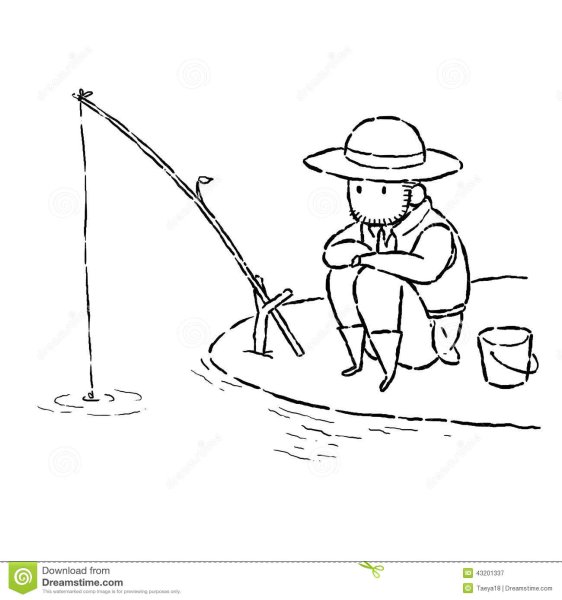 Рыбалка карандашом