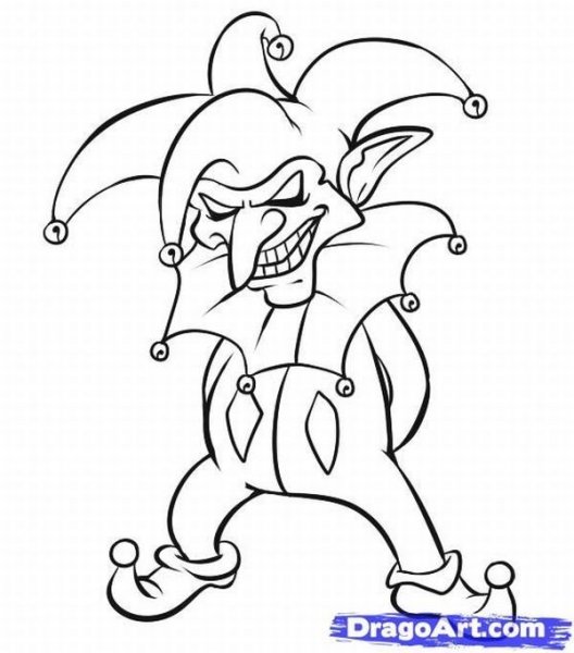 Шут трафарет