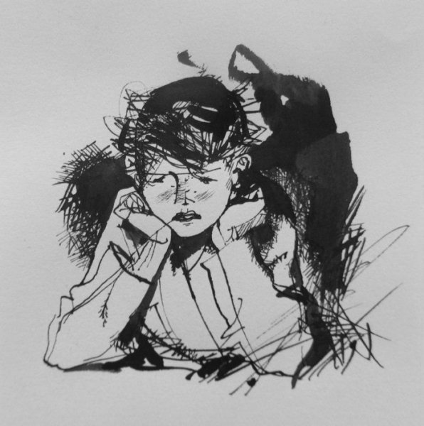 Федя Бежин луг карандашом