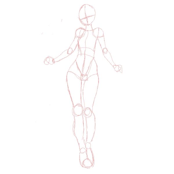 Контур женской фигуры