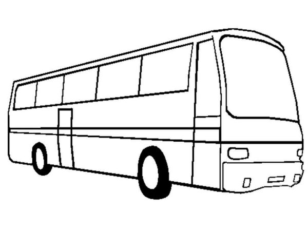 Автобус сбоку раскраска