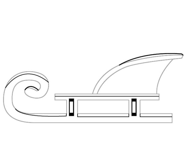 Сани Деда Мороза вид сбоку