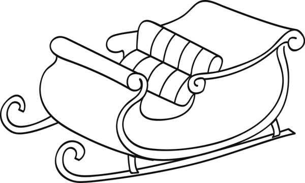 Трафарет дети на санках