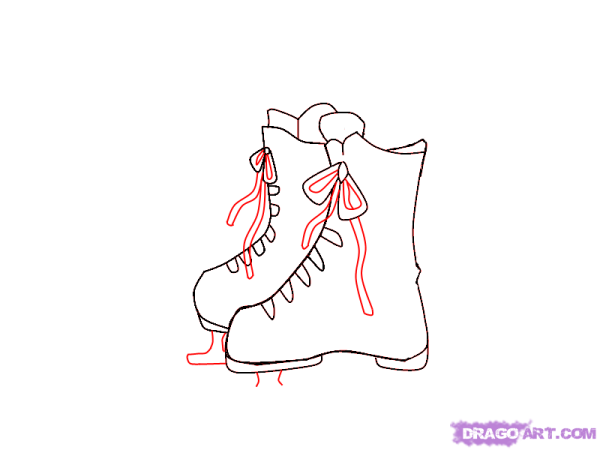 Коньки карандашом