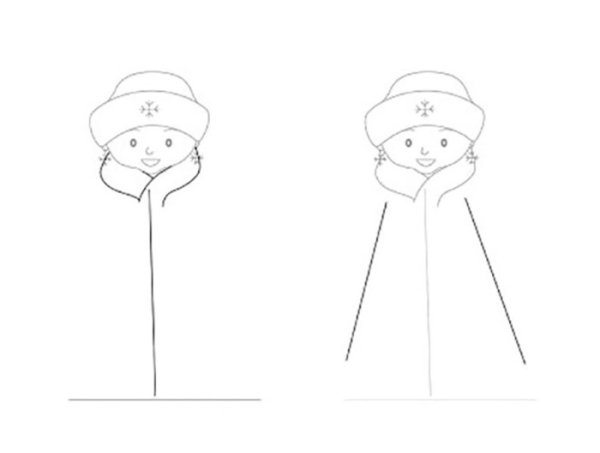 Пошаговое рисование Снегурочки для детей