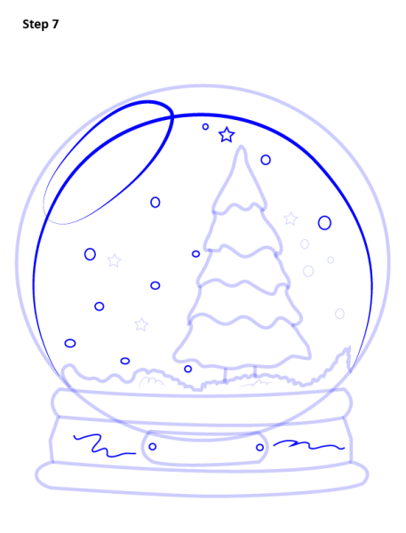 Рисование снежный шар