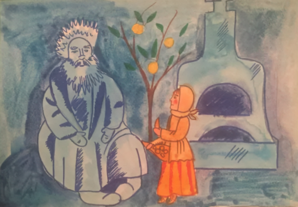 Сказка Морозко разукрашка