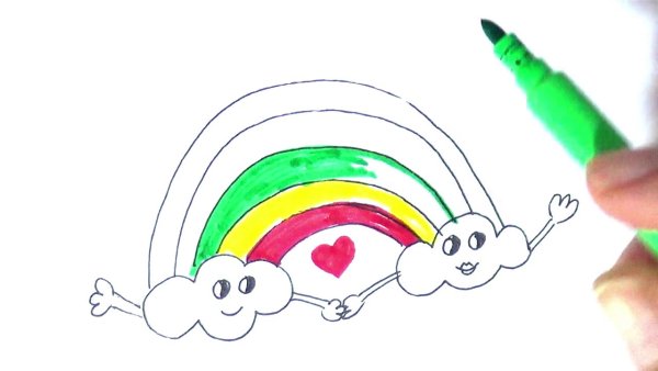 Учимся рисовать радугу
