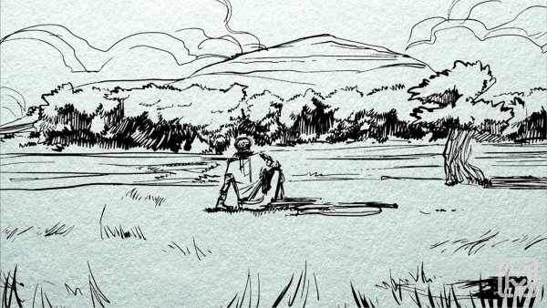 Рис к произведению Бежин луг