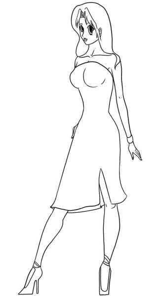 Девуш срисовка в полный рост