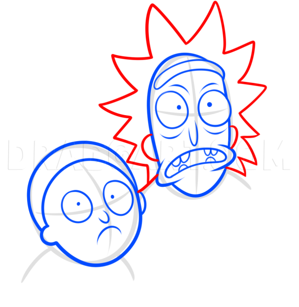 Рик и Морти срисовать