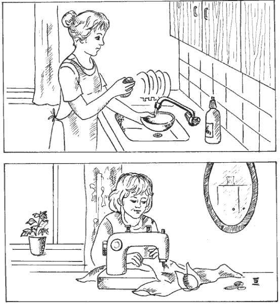 Рисунок на бытовую тему