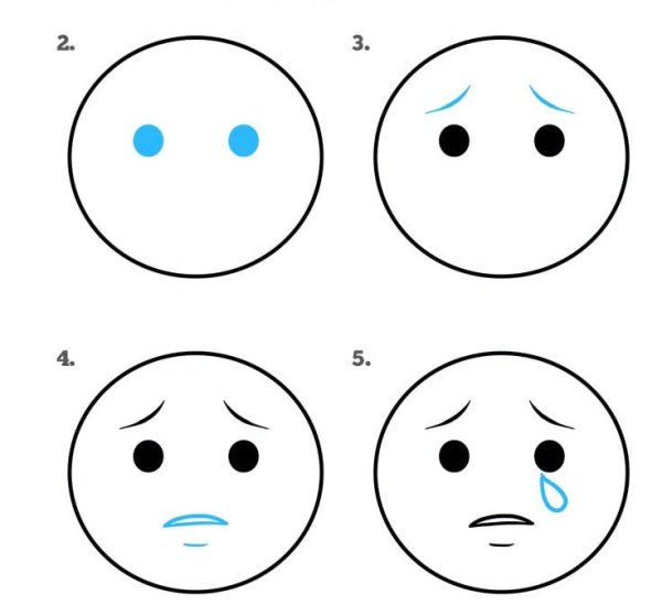 Поэтапное рисование смайликов