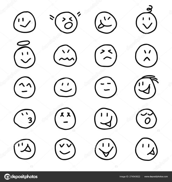 Пошаговое рисование карандашом смайлики