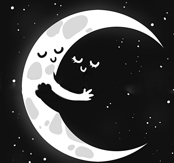 Луна рисунок