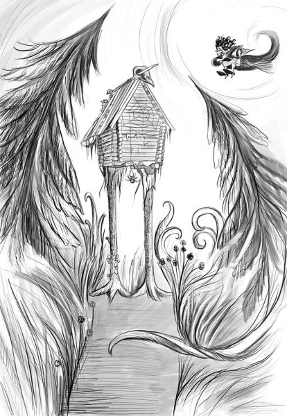 Рисунок на курьих ножках