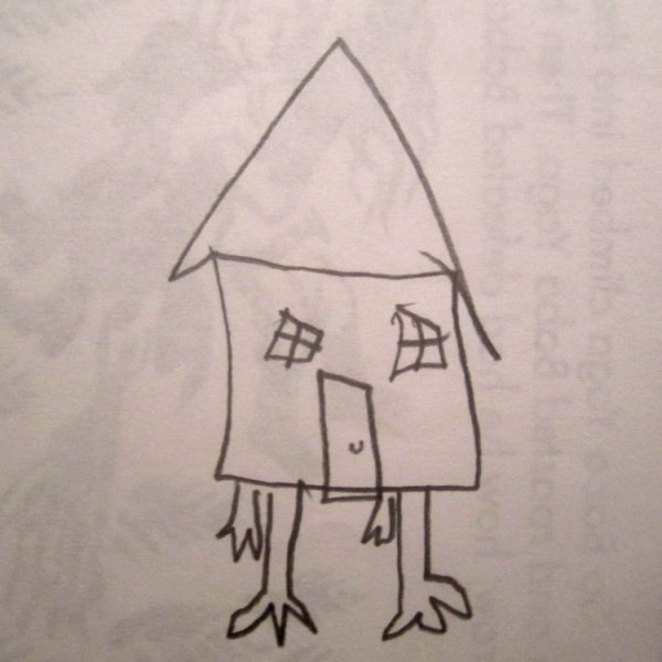 Избушка на курьих ножках для срисовки