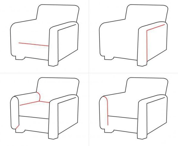 Поэтапное рисование мебели