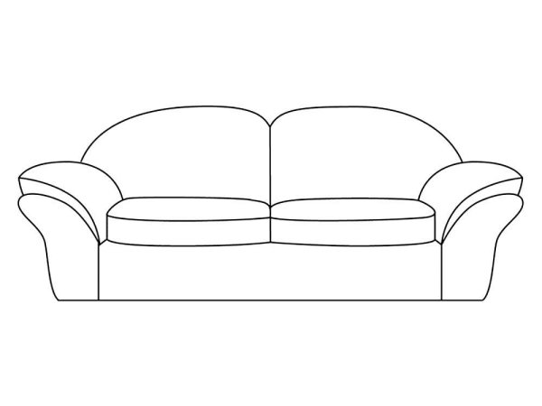 Раскраска диван