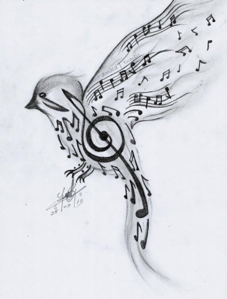 Рисунки на музыкальную тему карандашом