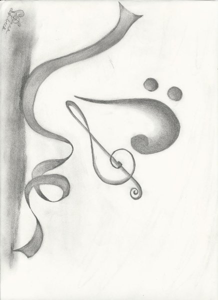 Абстракция карандашом