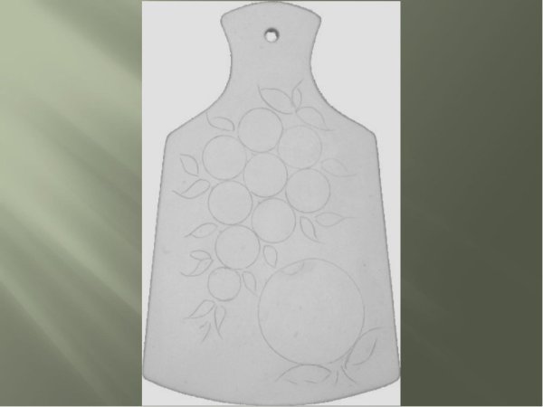 Рис. "Разделочная доска" Городецкая роспись