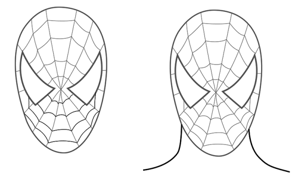 Как нарисовать человек-паук 4