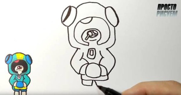 Нита из БРАВЛ старс рисунок для срисовки