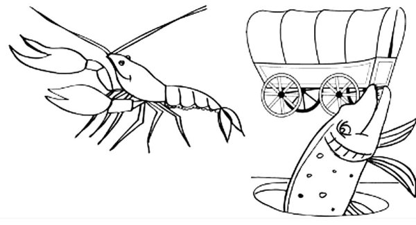Иллюстрации к басням Крылова раскраски