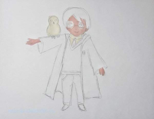 Гарри Поттер срисовать для начинающих