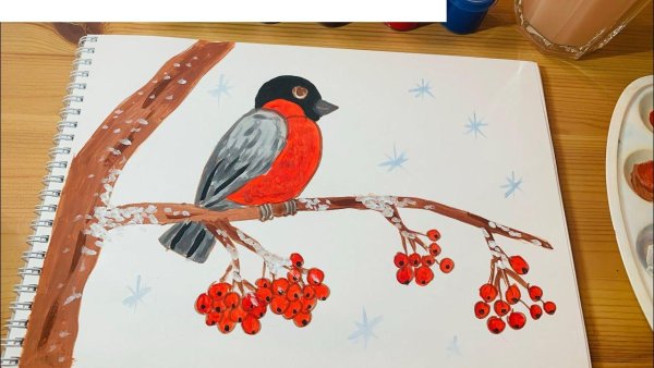 Зимующие птицы поэтапное рисование для детей