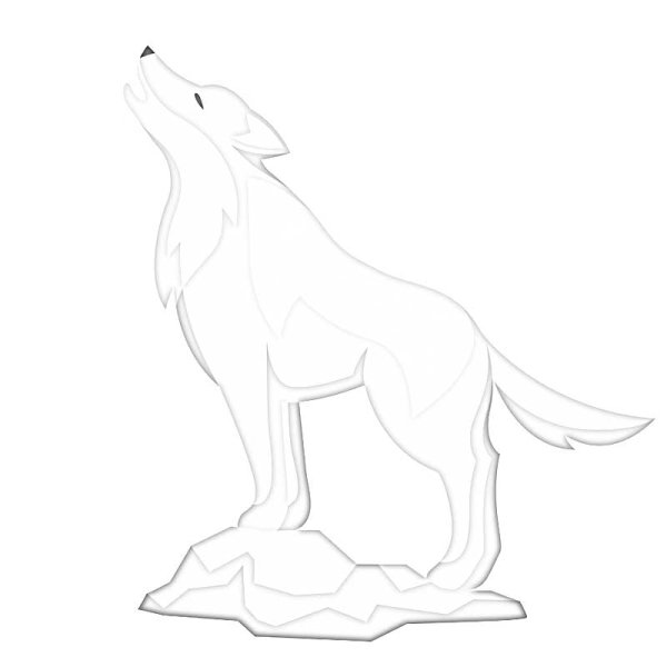 Волк воет на луну